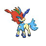 Resolute Keldeo front sprites
