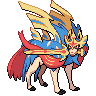 Crowned Zacian front sprites