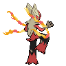 Mega Blaziken back sprites