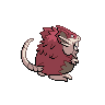 Alolan Raticate back shiny sprites