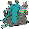 Gigantamax Garbodor back shiny sprites