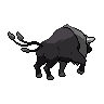 Paldean Tauros (Combat Breed) back shiny sprites