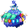 Stellar Form Terapagos back shiny sprites