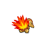 Cyndaquil back shiny sprites