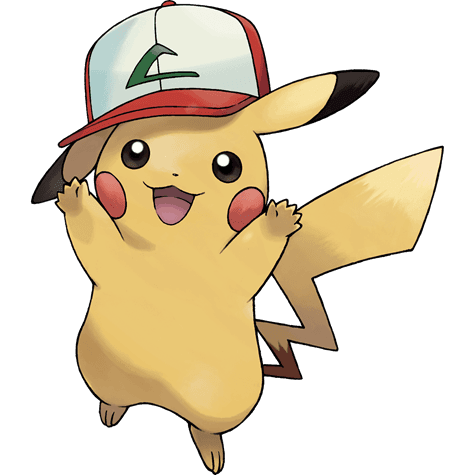 Original Cap Pikachu official artwork