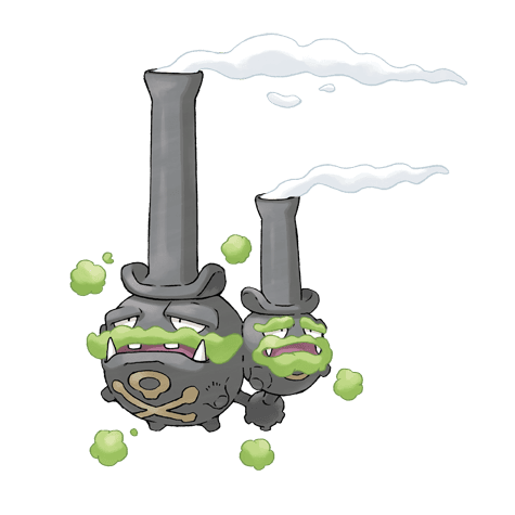 Galarian Weezing official artwork