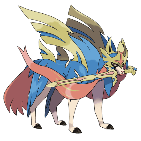 Crowned Zacian official artwork