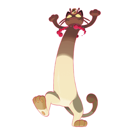 Gigantamax Meowth official artwork