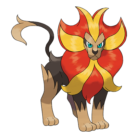 Male Pyroar official artwork