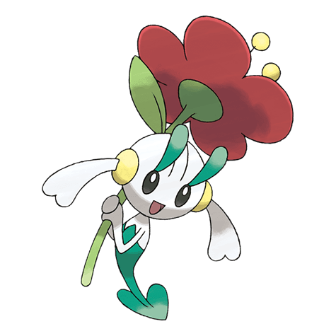 Red Floette official artwork