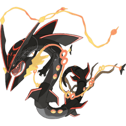 Mega Rayquaza shiny artwork