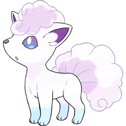Alolan Vulpix shiny artwork
