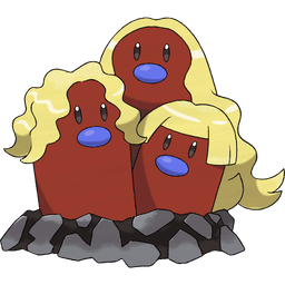 Alolan Dugtrio shiny artwork