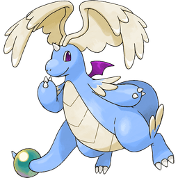 Mega Dragonite shiny artwork
