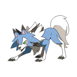 Midday Lycanroc shiny artwork