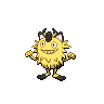 Galarian Meowth front shiny sprites