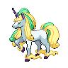 Galarian Rapidash front shiny sprites