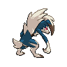 Midnight Lycanroc back shiny sprites