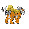 Raikou back shiny sprites