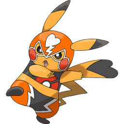 Pikachu Libre shiny artwork