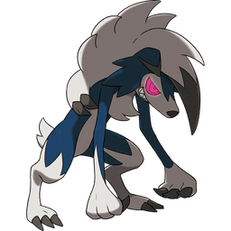 Midnight Lycanroc shiny artwork