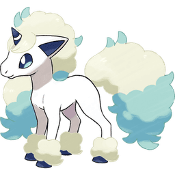 Galarian Ponyta shiny artwork