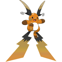 Mega Raichu X shiny artwork