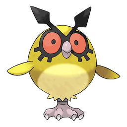 Hoothoot shiny artwork