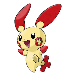 Plusle shiny artwork