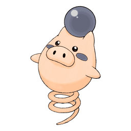 Spoink shiny artwork