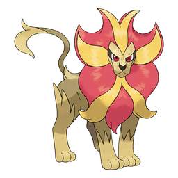 Male Pyroar shiny artwork
