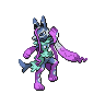 Mega Lucario Z front shiny sprites